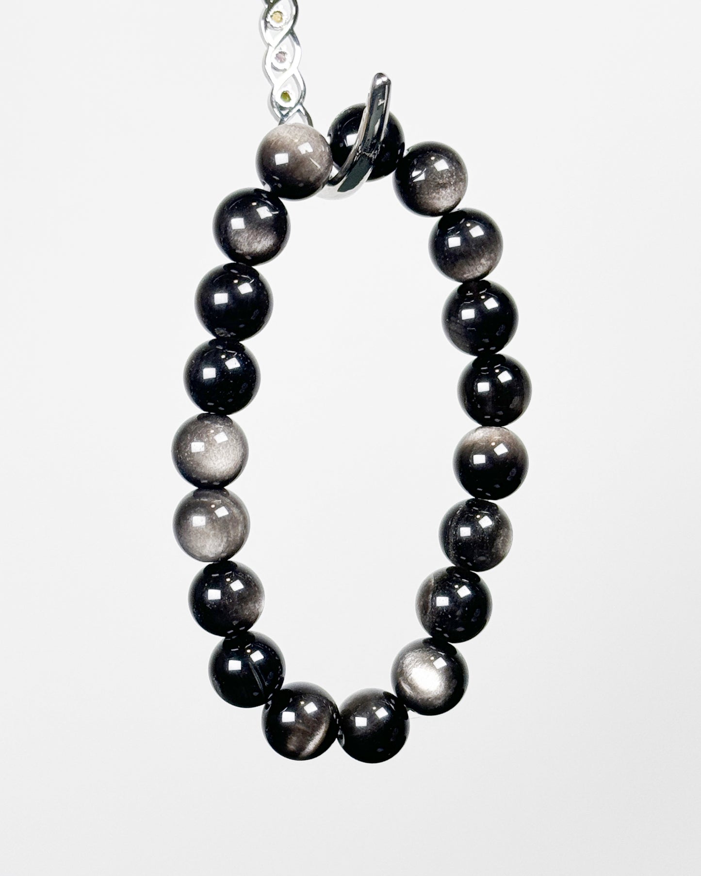 Silver Sheen Obsidian Bracelet