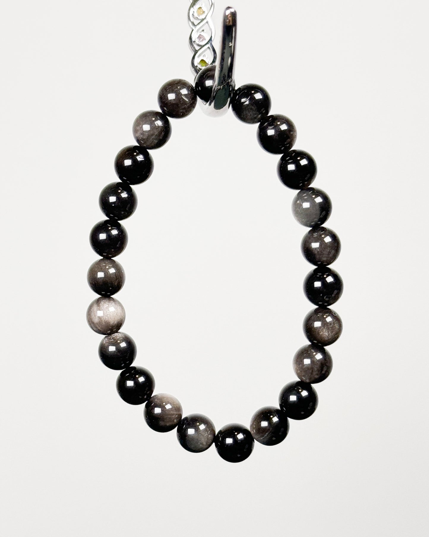 Silver Sheen Obsidian Bracelet