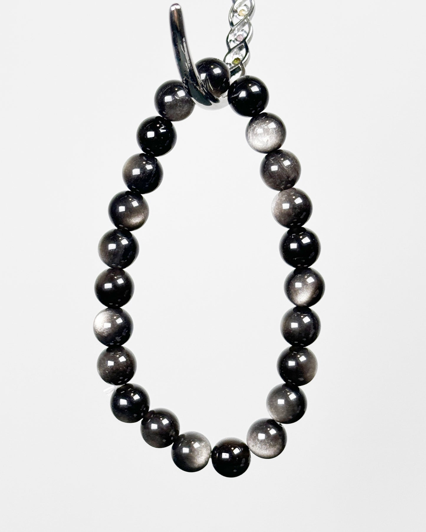 Silver Sheen Obsidian Bracelet